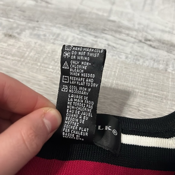 NWOT AUGUST Silk Knits Pink Orange Striped Cardigan Size X Large High Quality - Picture 5 of 12